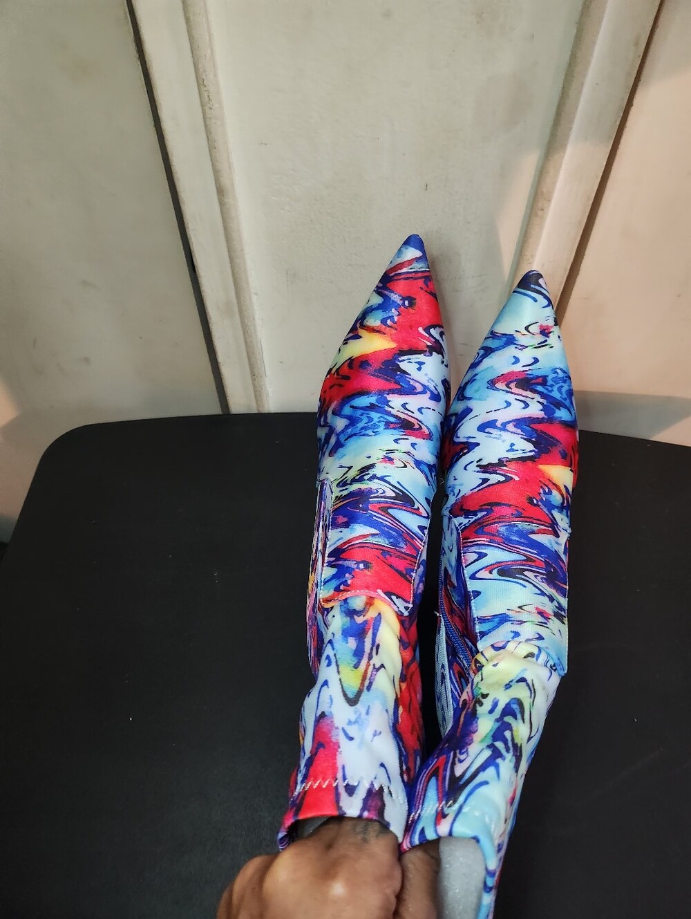 Colorwave Pointed Toe Ankle Boots - Multicolor - Picture 4 of 13